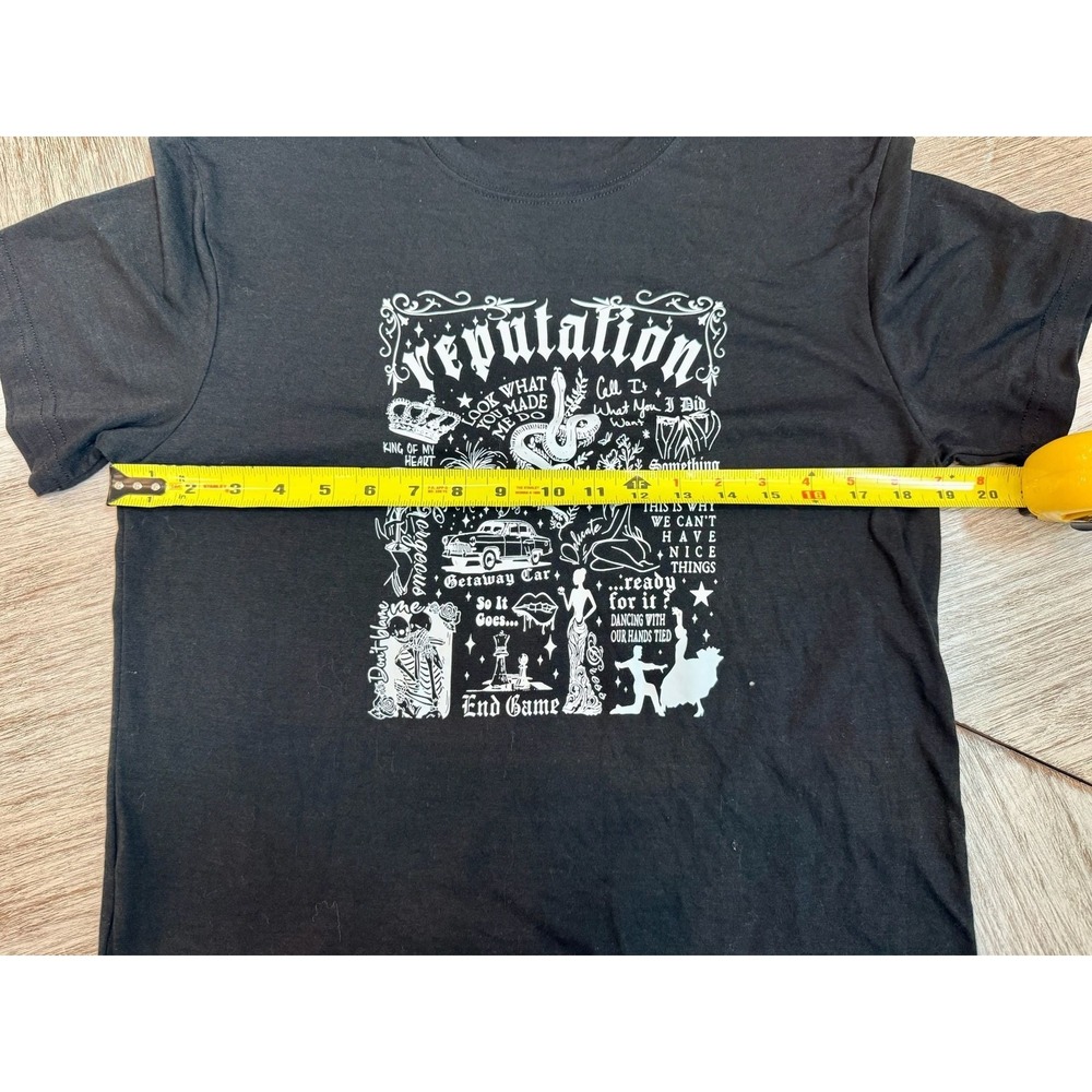 Taylor Swift Reputation Album Graphic T-Shirt Black Small TS - Picture 2 of 8